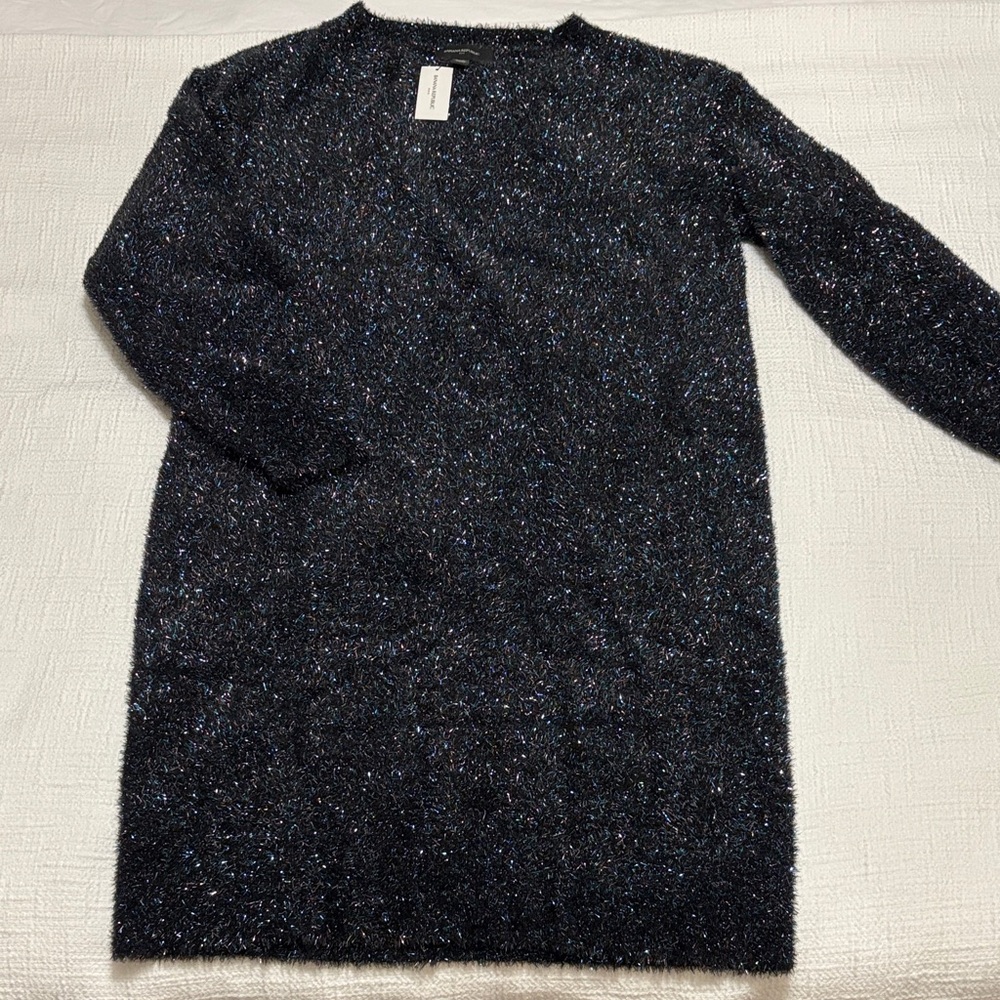 Banana Republic blue and black tinsel dress